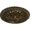 Ekena Millwork York Ceiling Medallion (Fits Canopies up to 3 5/8"), Hand-Painted Brass, 21 5/8"OD x 2 1/2"P CM21YOBRS - alternate 2